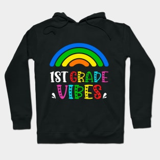 1st Grade Vibes Rainbow Back to School Kids Hoodie